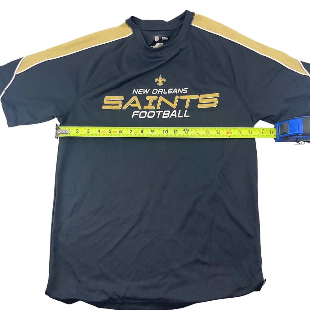 Nike NFL New Orleans Saints Shirt Mens M Lot of 2 Football Dri-Fit Black Gold - Picture 6 of 8